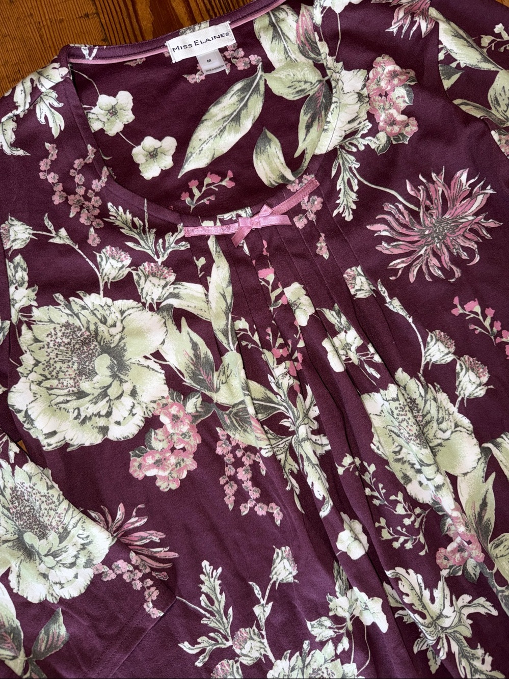 Miss Elaine Auber Floral Print Nightgown -NWT-MED